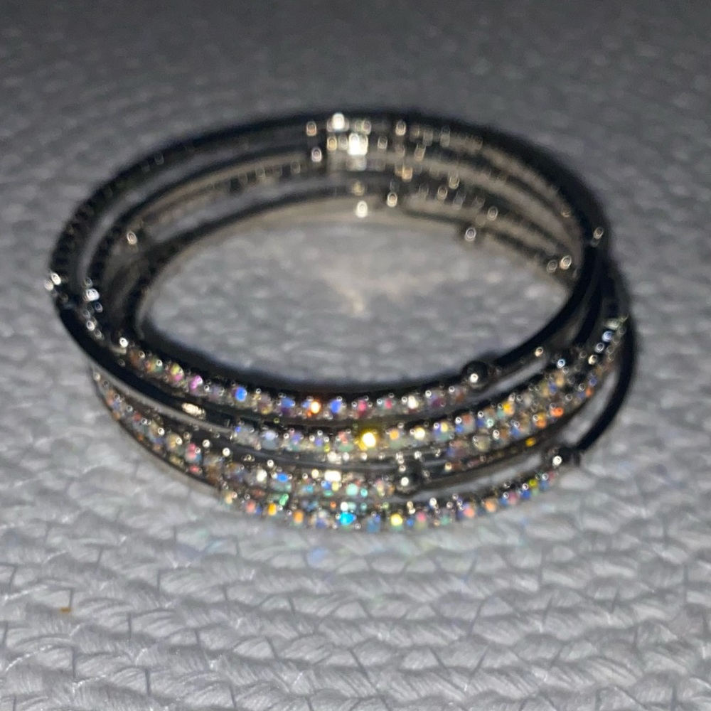 Rhinestone wrap style bracelet
